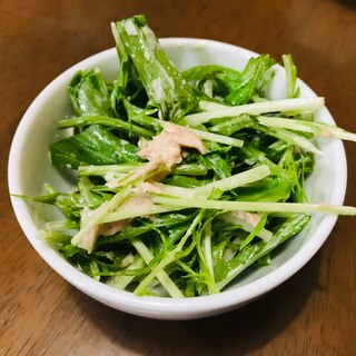 水菜とシーチキンのサラダ